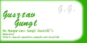 gusztav gungl business card